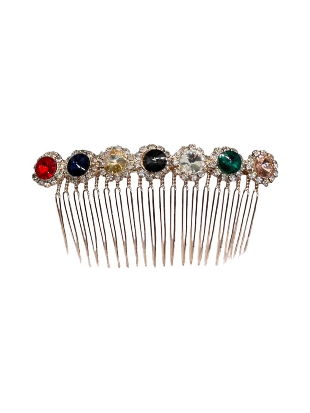 Crystal Multi-Color Decorative Hair Comb3,5” FINAL PRICE DROP